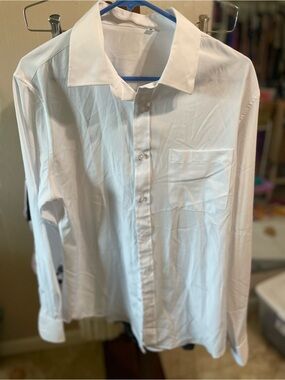 Classic Men's White Dress Shirt - Timeless Formal Shirt
